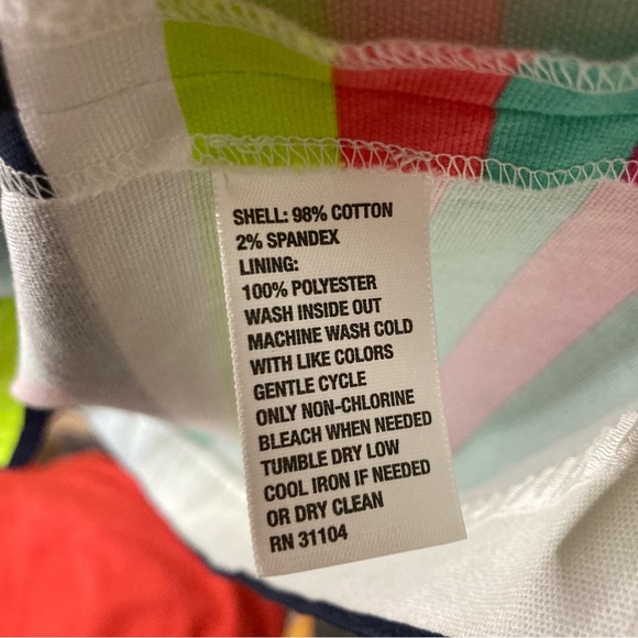 Crown & Ivy Shift Dress V neck Candy Stripe Size 12 - Picture 5 of 8